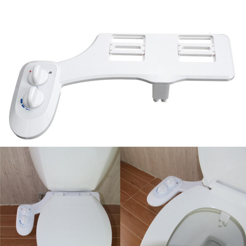 Portable bidet toilet seat attachment non-electric double ...