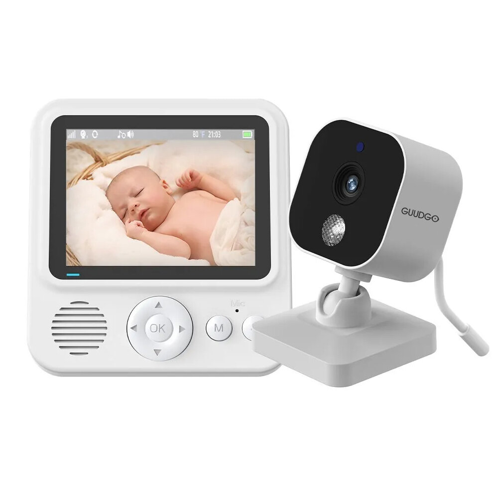 

Guudgo LS-BM1 2.8 inch IPS Screen Wireless Video Baby Monitor with PTZ Camera Night Vision Temperature Battery Monitorin