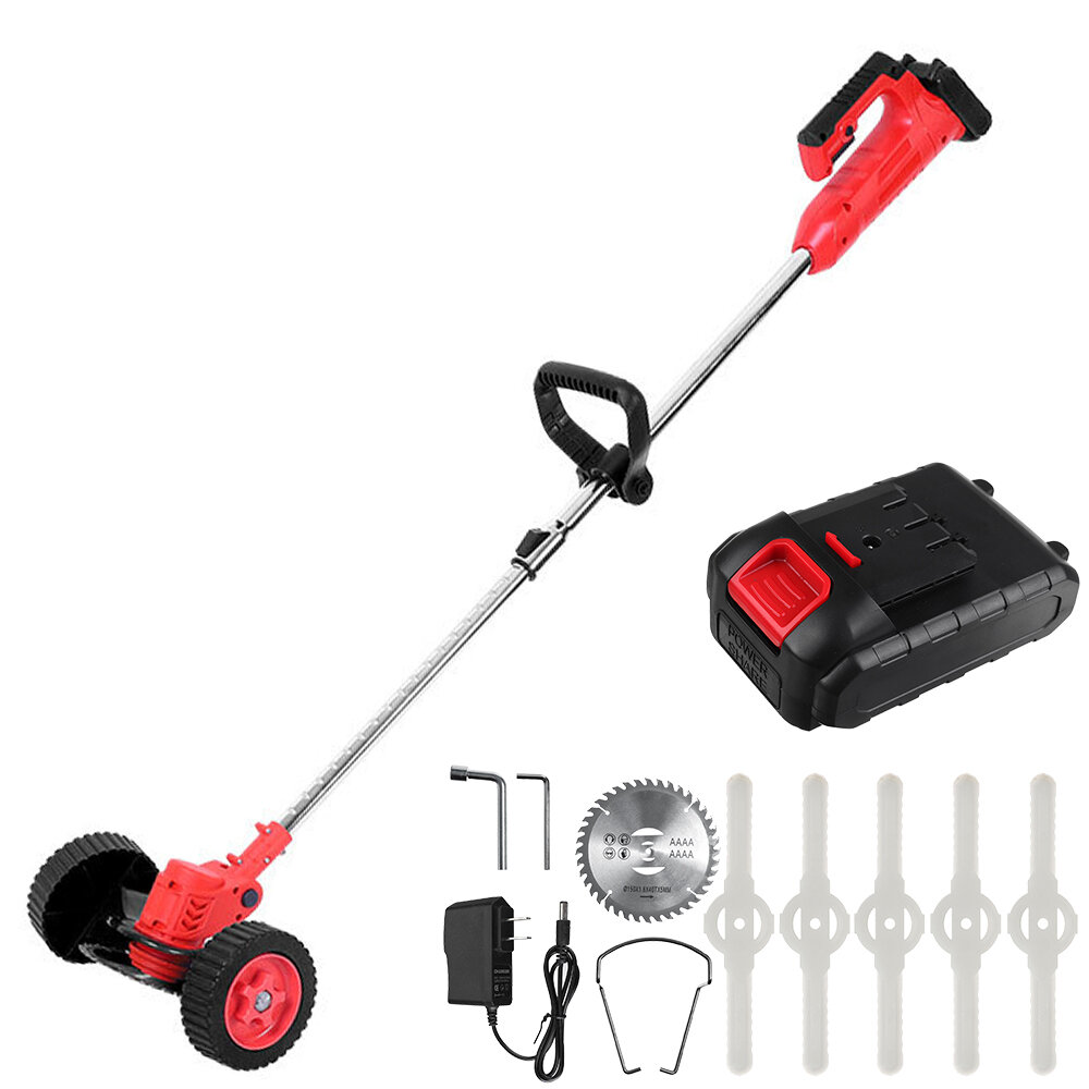 

288tV Electric Cordless String Trimmer Lawn Mower Weed Eater Garden Grass Cutting Machine W/ 1/2pcs Battery