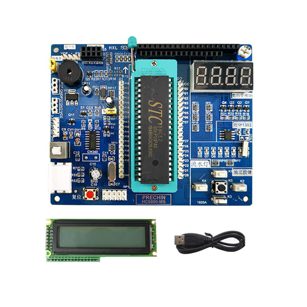 HC6800-MS 51 Microcontroller Kleine systeemkaart Leermodule STC89C52 Ontwikkelingsbord