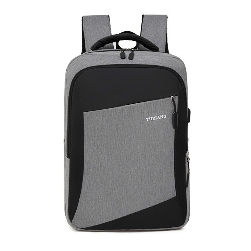

TUXIANG 15.6 inches Laptop Backpack Business Backpack Waterproof Frabic with USB Charging Interface Separate Dry & Wet L
