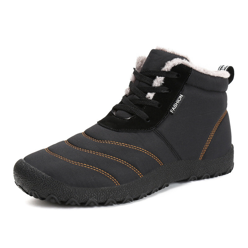 P335 Зимние ботинки для мужчин и женщин на открытом воздухе для занятий спортом, с шнуровкой, с подкладкой из флиса, треккинг, рабочая обувь, кеды