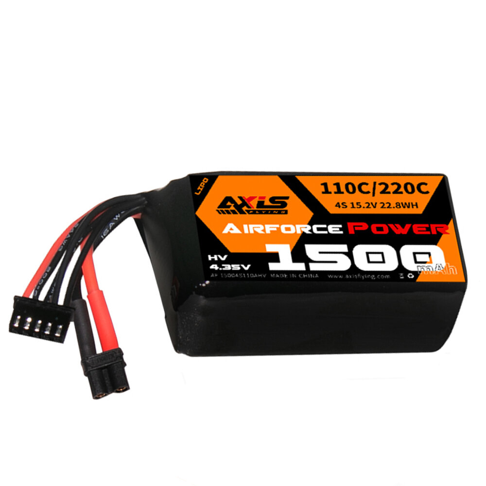 AxisFlying AirForce Pro X8 Deel 4S 15.2V 1500mAh 110C / 220C HV Lipo-batterij XT30 Plug voor FPV RC 