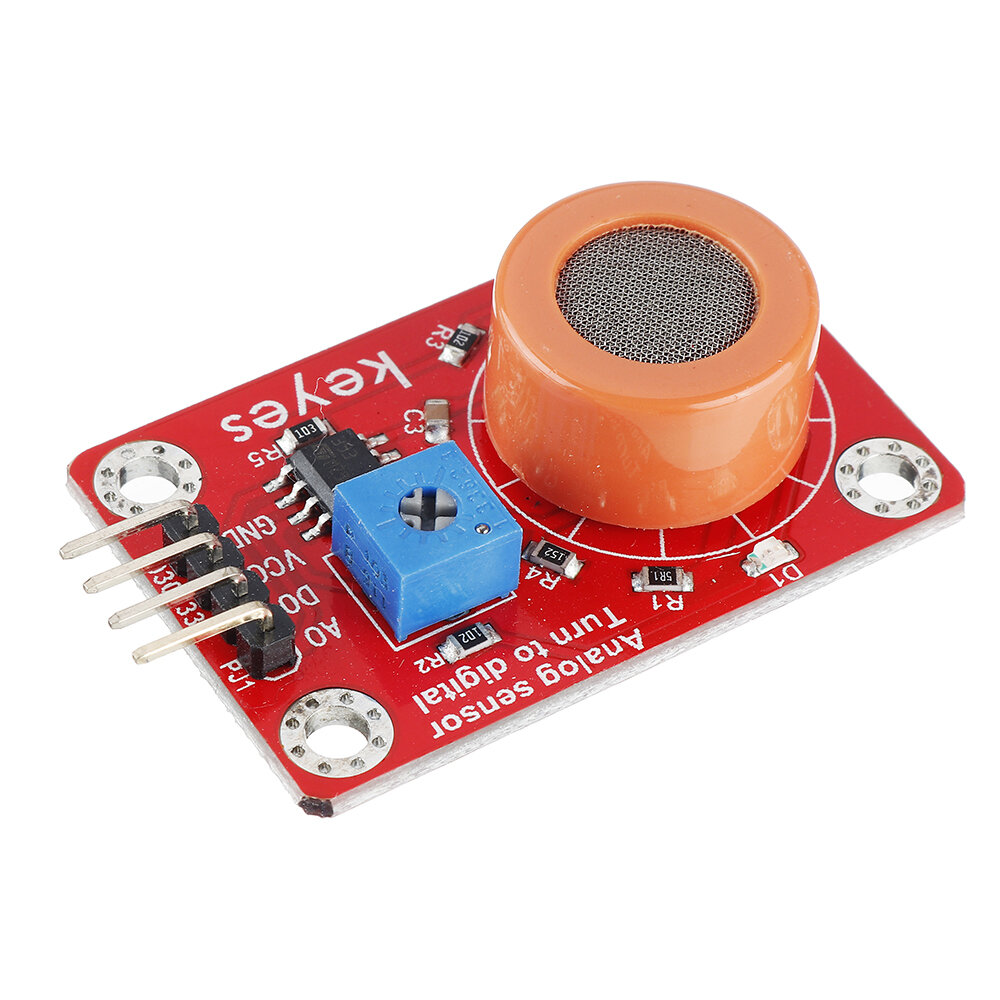 Keyes Brick MQ-3 Alcohol Sensor Module met Pin Header Digitaal Signaal en Analoog Signaal