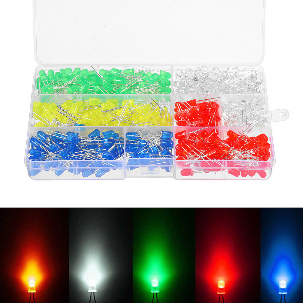 50F5 5mm LED Light-emitting Diode Luminous Tube Beads Resistance Lights Kits Bulb Lamp, Banggood  - buy with discount