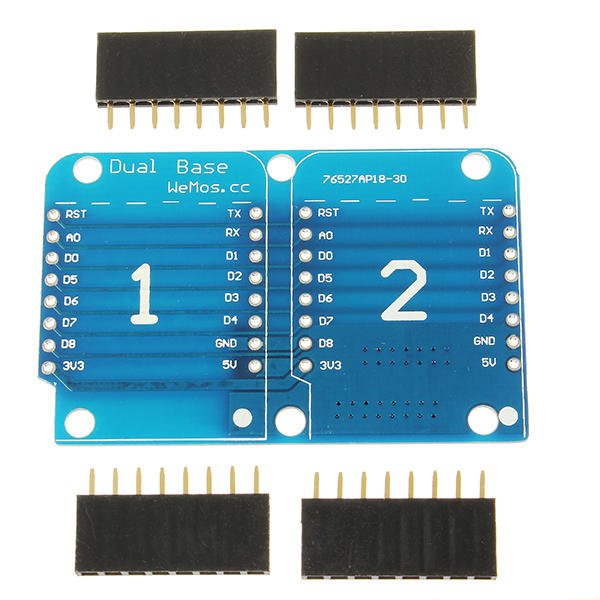 10Pcs Double Socket Dual Base Shield For D1 Mini NodeMCU ESP8266 DIY PCB D1 Expansion Board