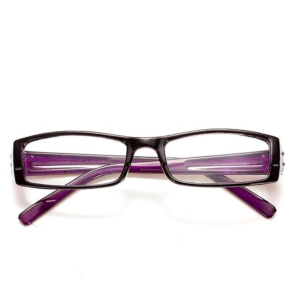 紫の女性のダイヤモンドフラワーフレーム老眼老眼鏡眼鏡1.01.5 2.0 2.5 3.0 3.5 от Banggood WW