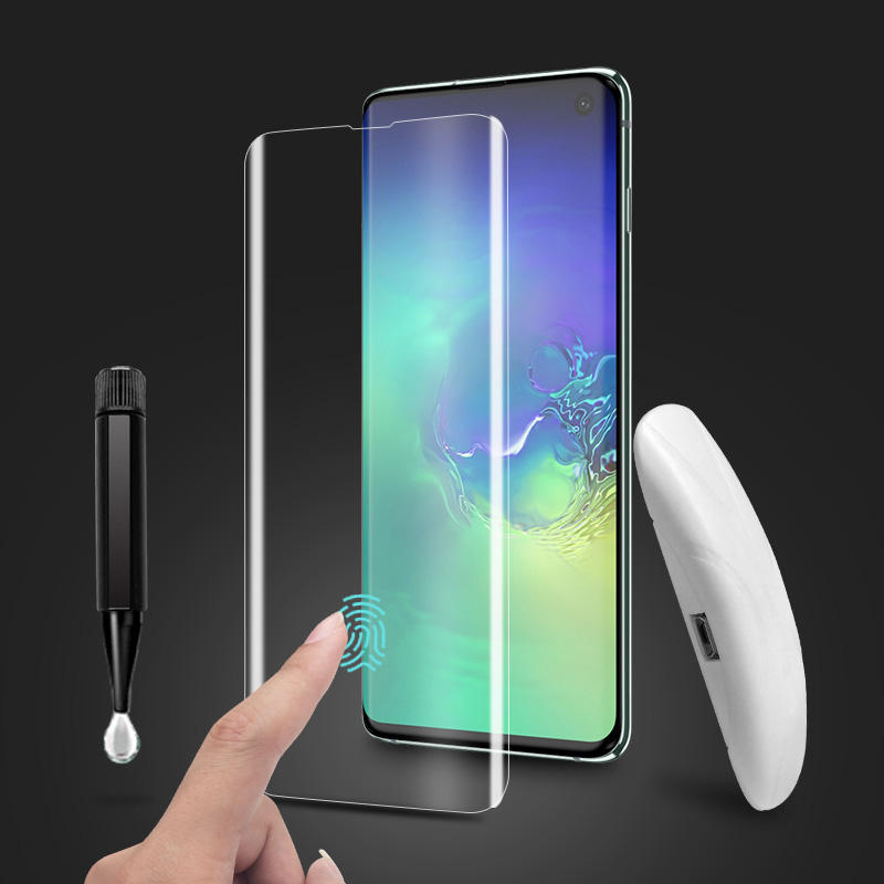 Bakeey Full Glue Support Ultrasonic Fingerprint Tempered Glass Screen Protector For Samsung Galaxy S