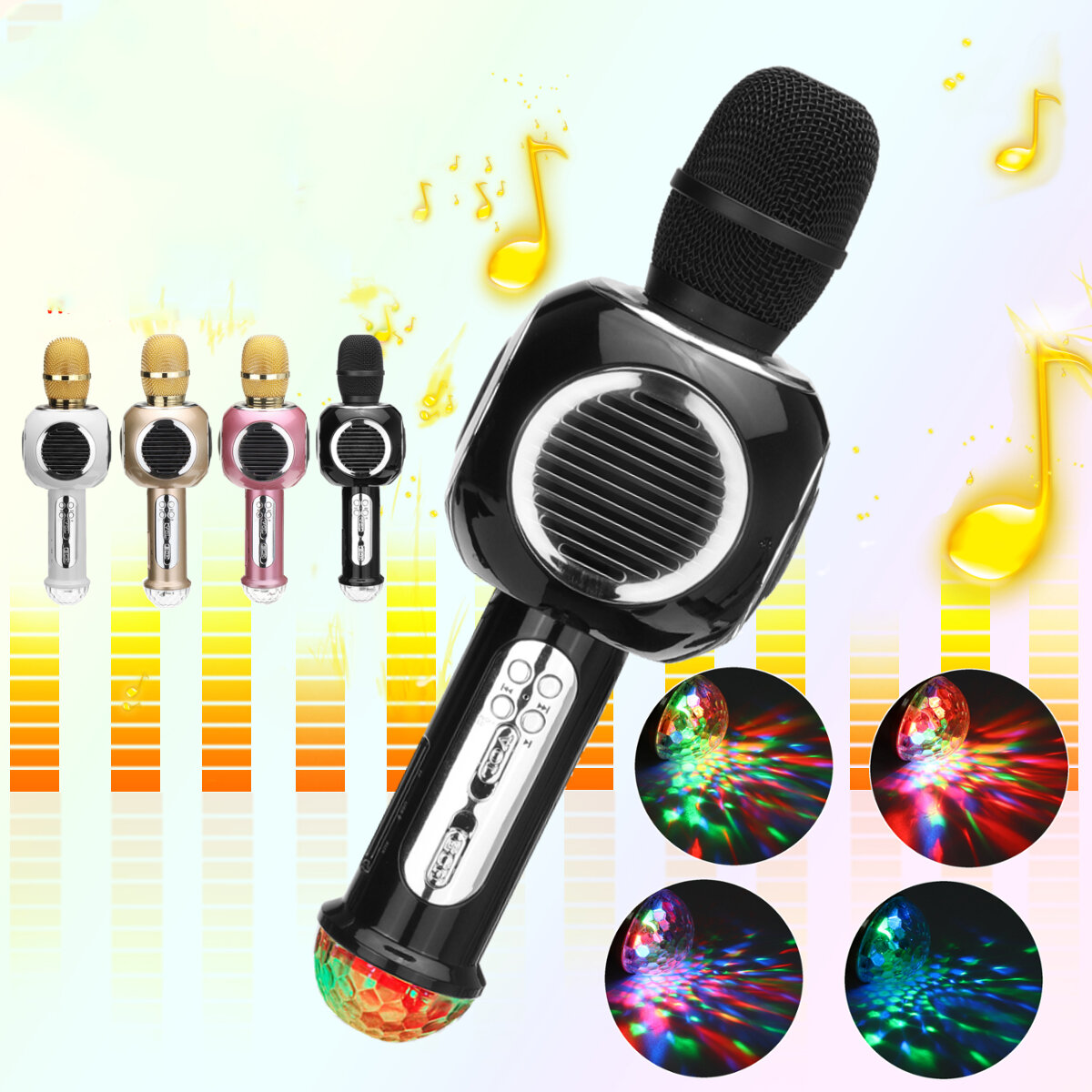 Bakeey M8 Draadloze microfoon 2 * 13W HIFI Stereo Bluetooth-luidspreker 2600mAh Lichtgevende handhel