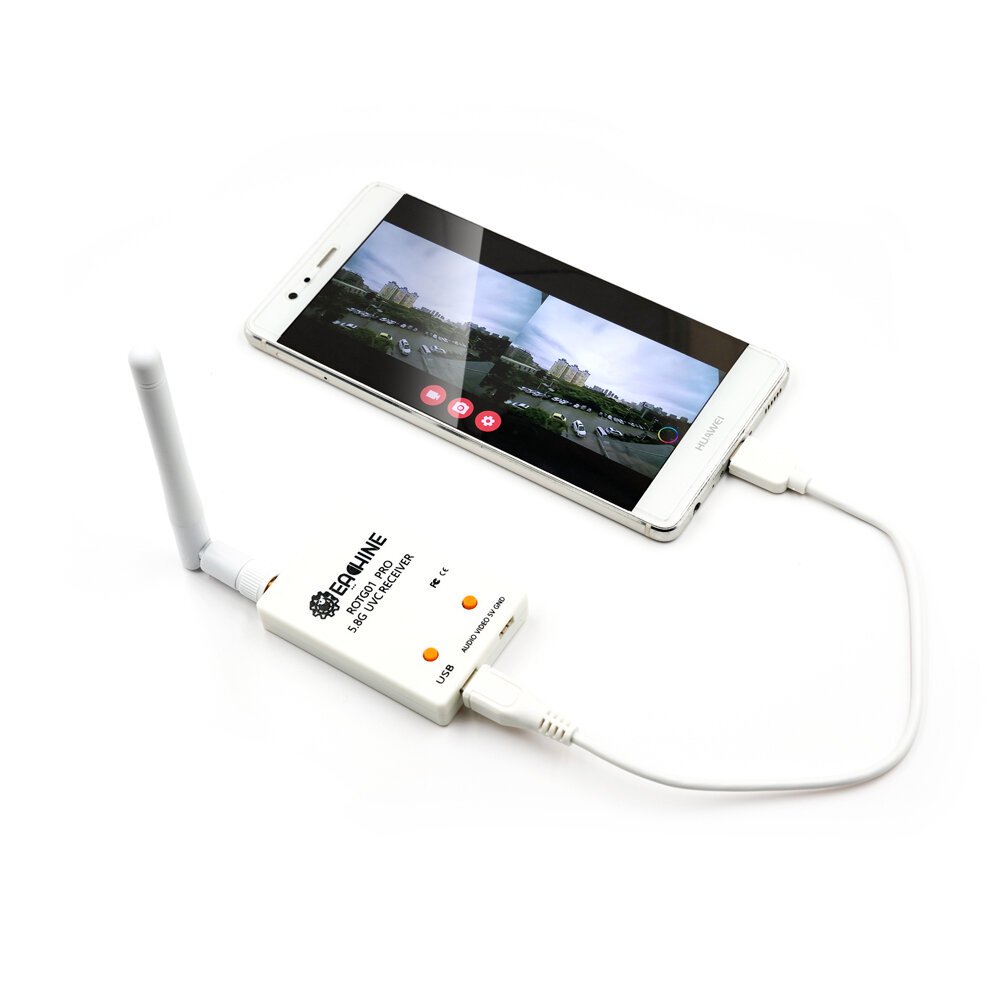 Eachine ROTG01 Pro UVC OTG 5.8G 150CH Full Channel FPV Приемник Вт / Аудио для Android Смартфон