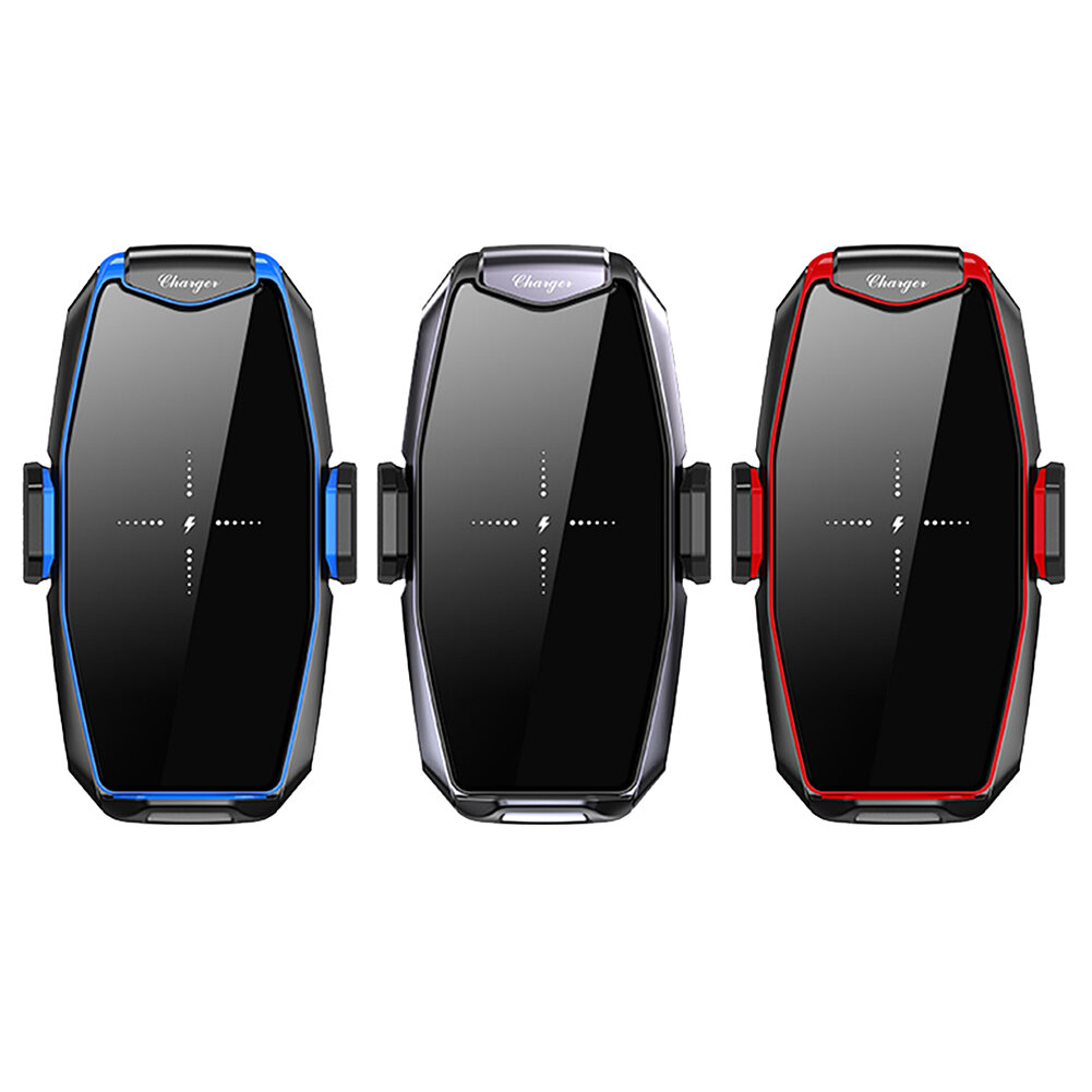 Bakeey15Wワイヤレス充電器赤外線誘導クランプ式エアベント車の電話ホルダー車のマウント4.0-6.7インチのスマートフォン用iPhone11 Pro Max SE 2020 Huawei