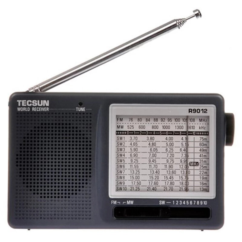 

TECSUN R-9012 12 Band FM AM SW Radio Multiband Radio Receiver Portable Internet Receiver High Sensitivity Audio Player
