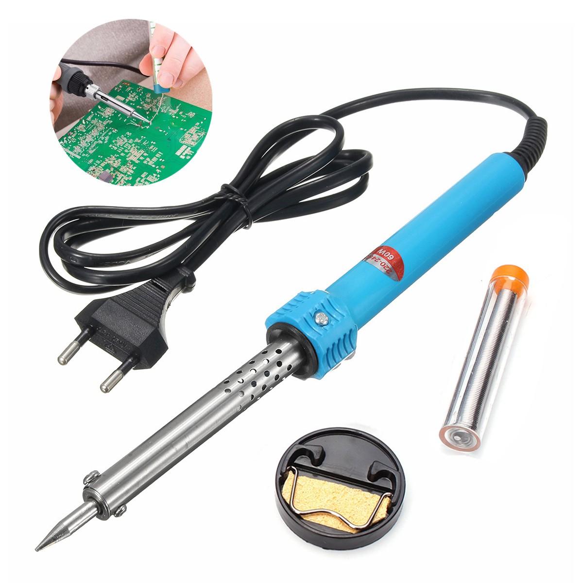 Soldering Iron Tool Kit Set Stand Sponge Desolder Pump Solder Wire Magnifier #GC 