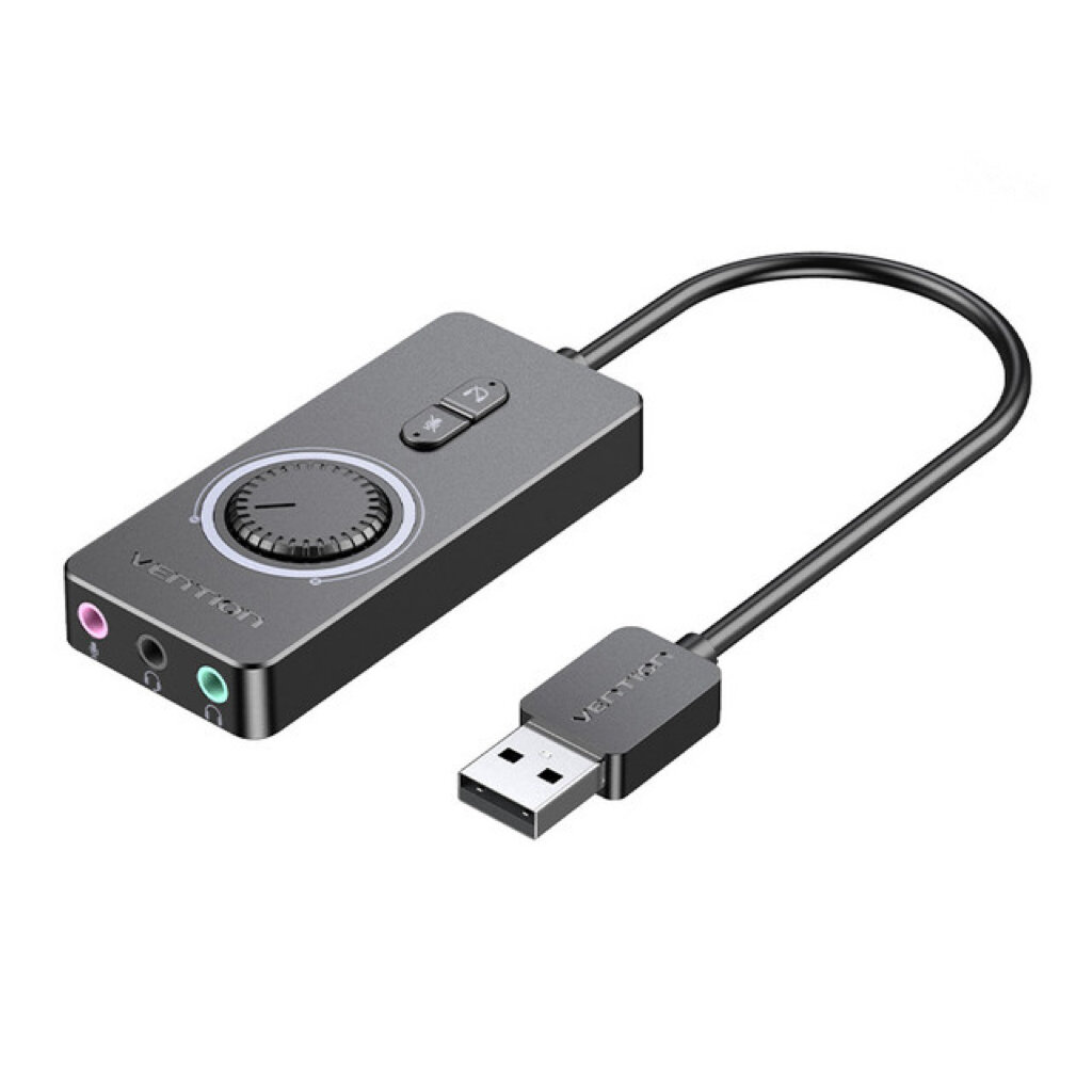 Vention USB externe geluidskaart naar 3,5 mm audio-adapter naar oortelefoonmicrofoon 0,15 m/0,5 m/1 