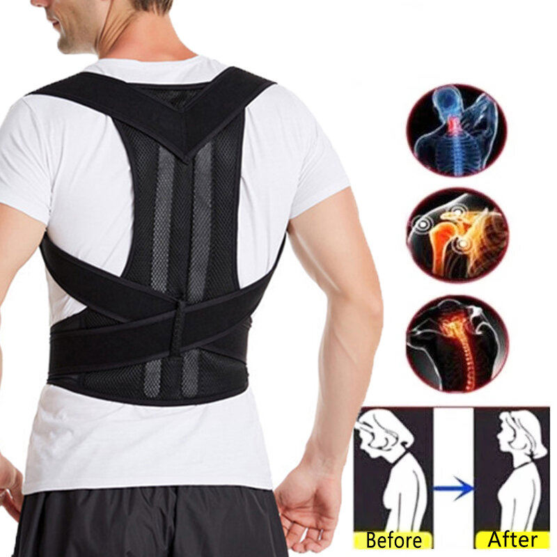 Y005 Adjustable Back Support Comfort Breathable Posture Shoulder Spine Corrector for Home Office Sport