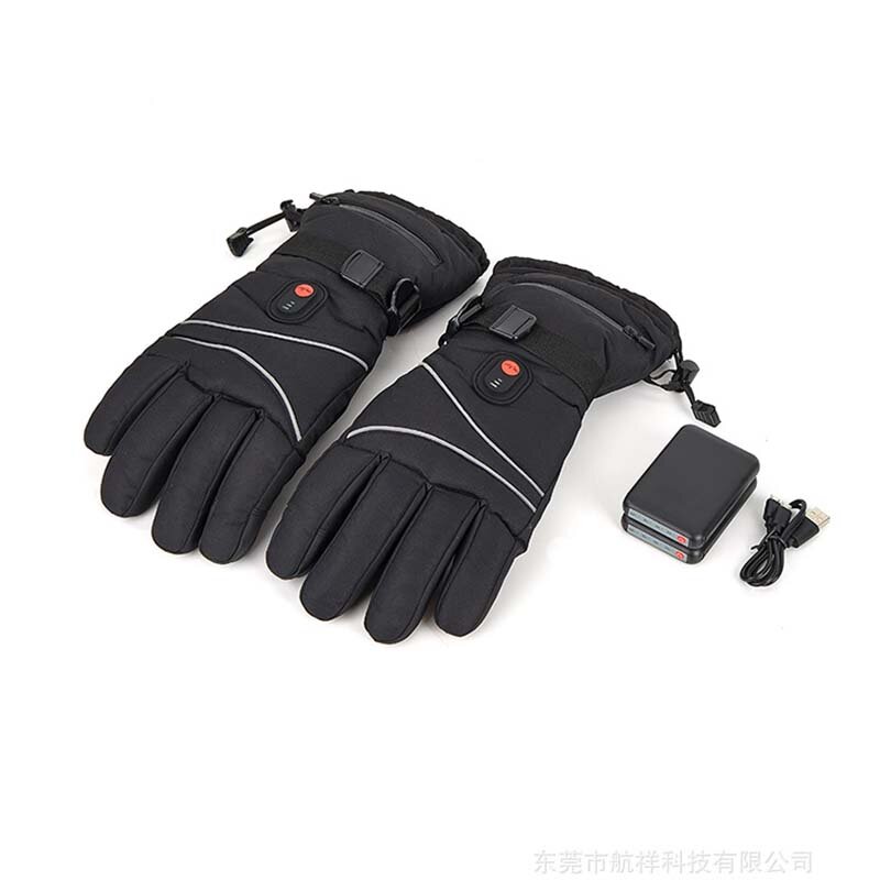 1 Pair Heating Gloves 3 Modes Adjustable Temperature Touchscreen Waterproof Windproof Electric Heated Gloves Men Women for Ski Cycling Motorcycle