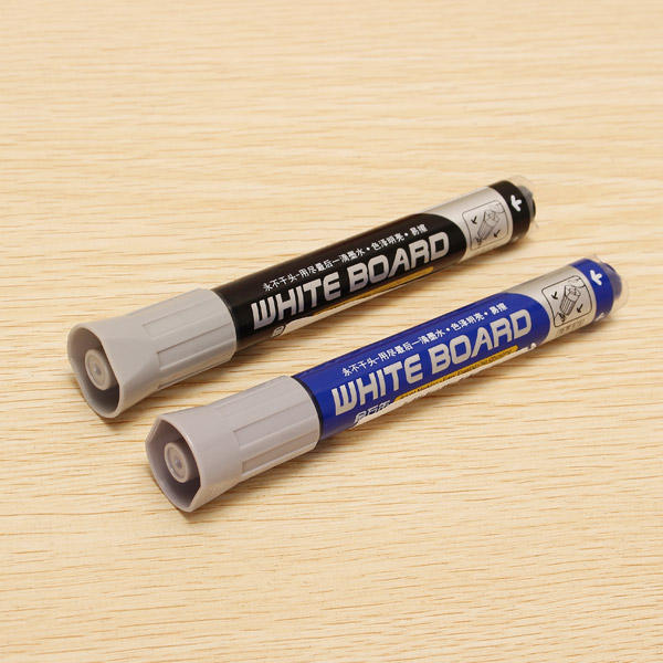 Genvana 1.5-3mm Press Type Marker Pen High-capacity For White Board Black Blue