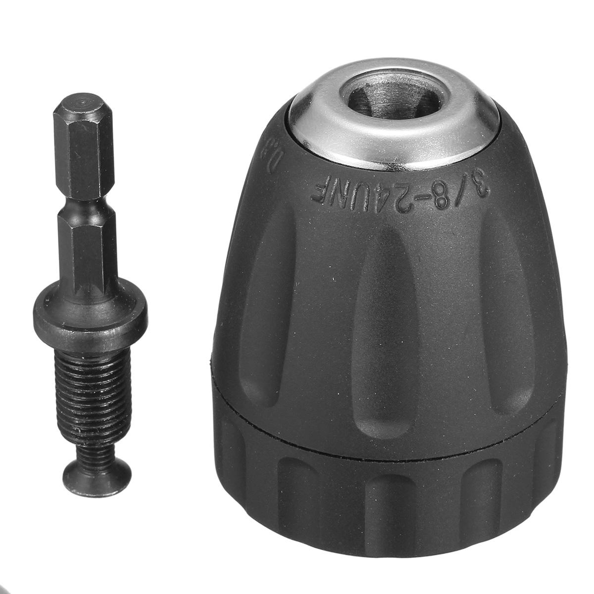 0.8-10mm Snelspanboorkopconverter 3/8 Inch 24UNF met 1/4 Inch Hex Shank SDS-adapter
