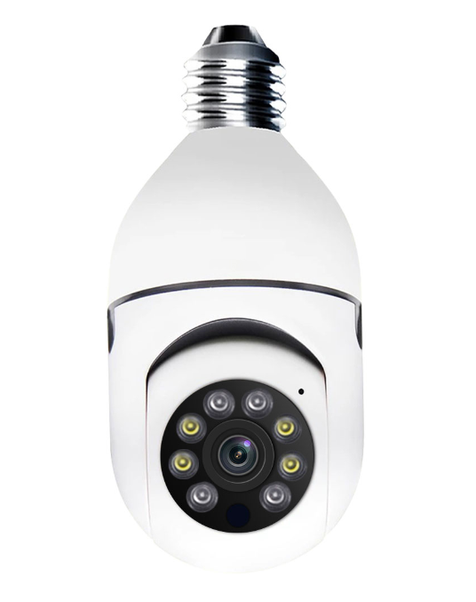 

PR001 4MP IP Wifi Camera Motion Detection Mobile Tracking E27 Lamp Bulb Camera Alarm App Push Support Alexa Google Home