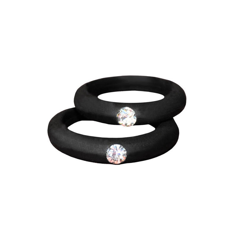 5MM Colorful Milieu-siliconen Ring Rhinestones Paarringen Huwelijkscadeau voor heren voor dames