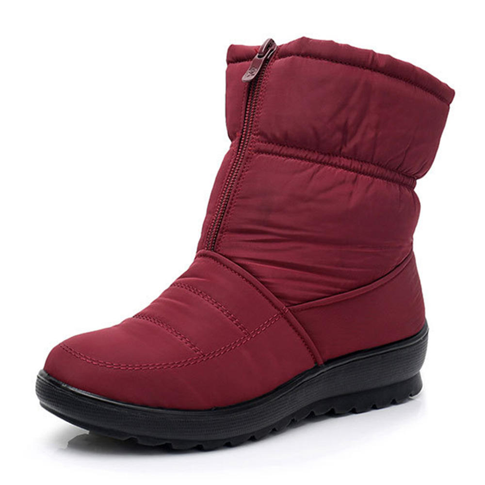 57% OFF on Waterproof Zipper Snow Mid Calf Boots