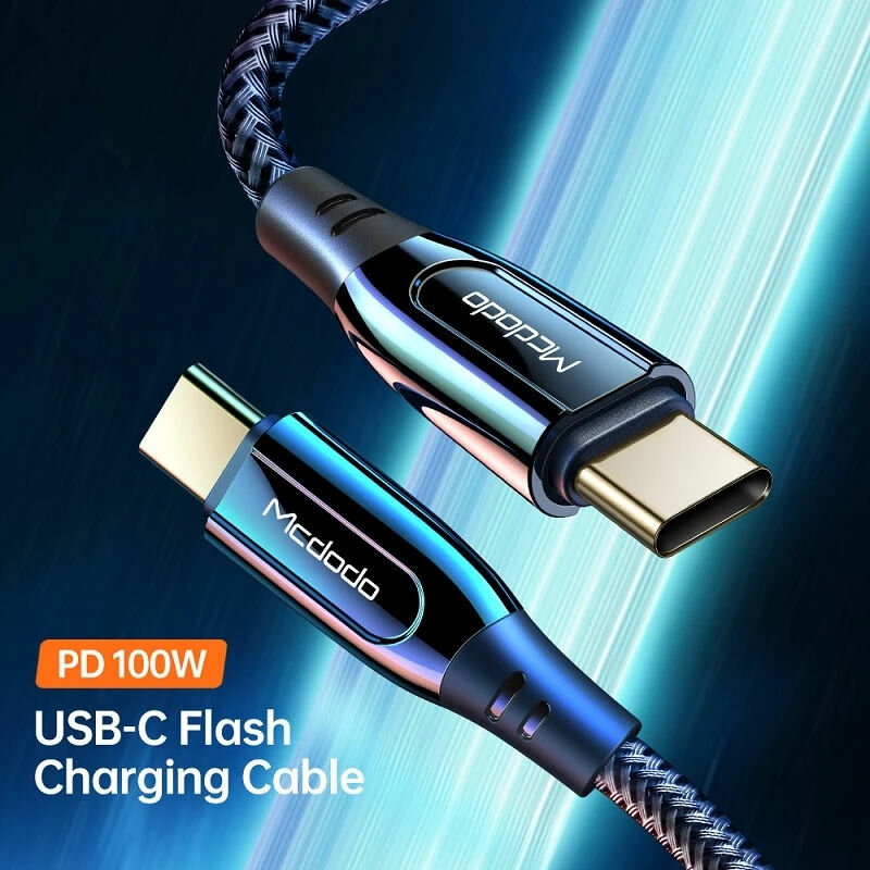 

MCDODO CA-812 PD 100W USB-C to USB Type-C Cable 5A Fast Charging Type-C Charger Data Cable for Samsung Galaxy Note S20 u