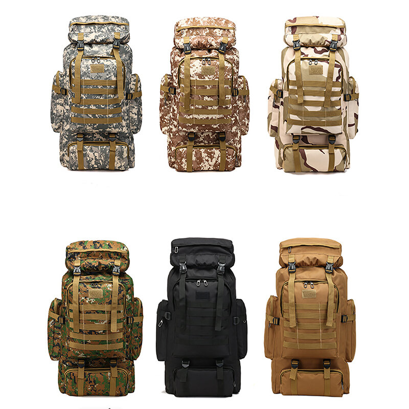Outdoor Camouflage Large Space Waterproof Outdoor Military Backpack Travel and Hiking Backpack