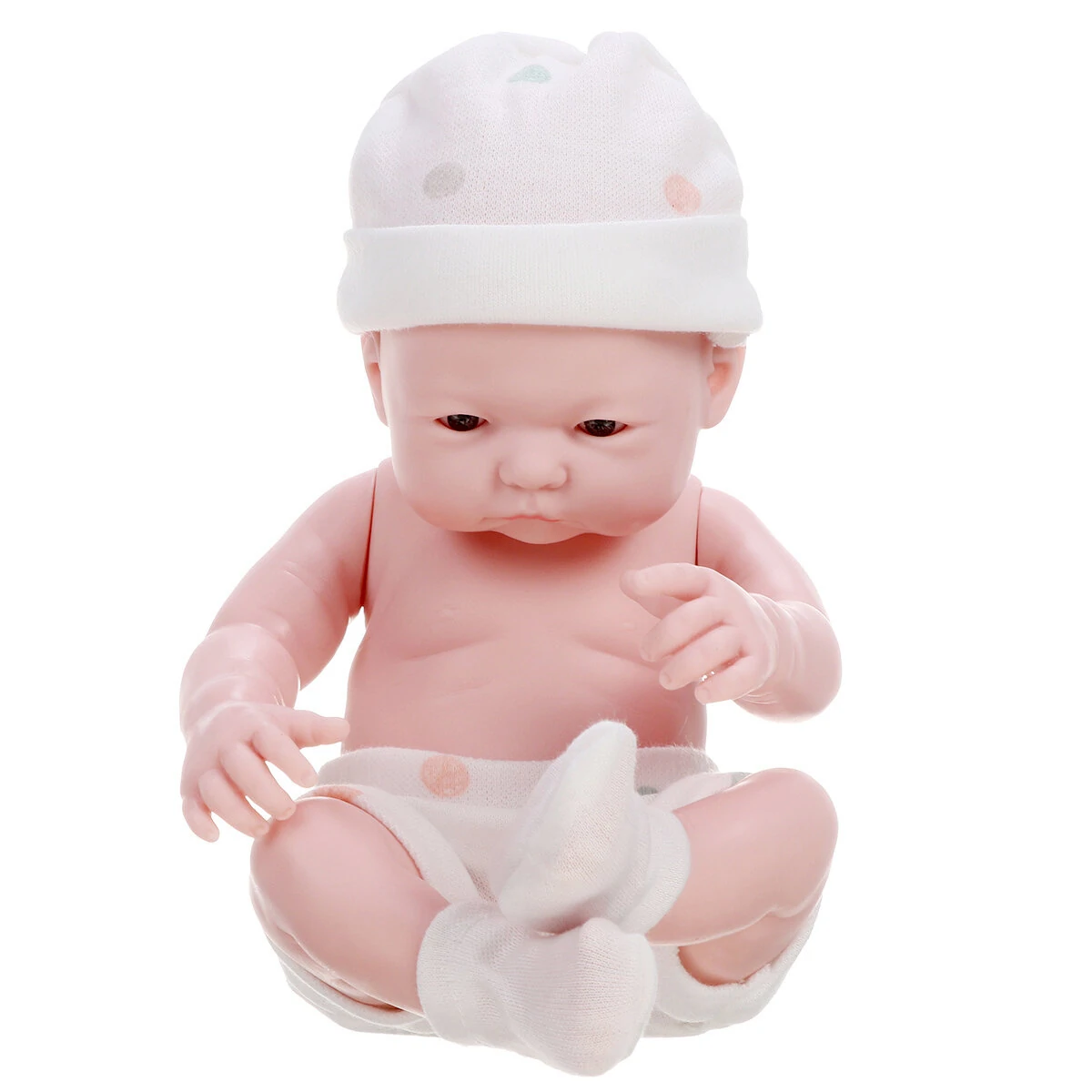 9.5inch Baby Doll Real Life Soft Silicone Doll Baby Girl Realistic Handmade Baby Doll Toy - C