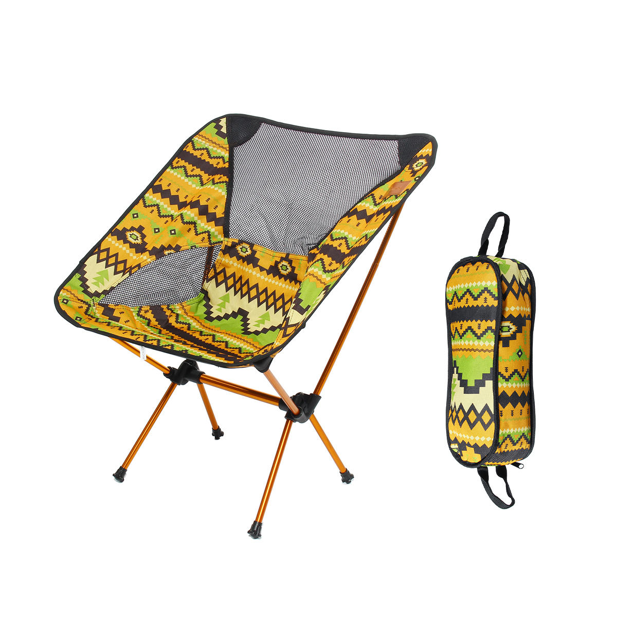 Раскладной стул из алюминиевого сплава для пикника и кемпинга, максимальная нагрузка 150 кг.