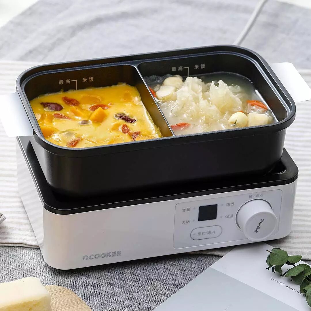 Mini multifunctionele elektrische bakpan koekenpan van draagbare lunchmachine non-stick coating broo