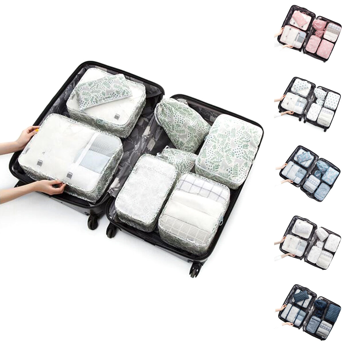 8 stks/set Reisbagage Organizer Opbergzakjes Koffer Verpakking Zakken