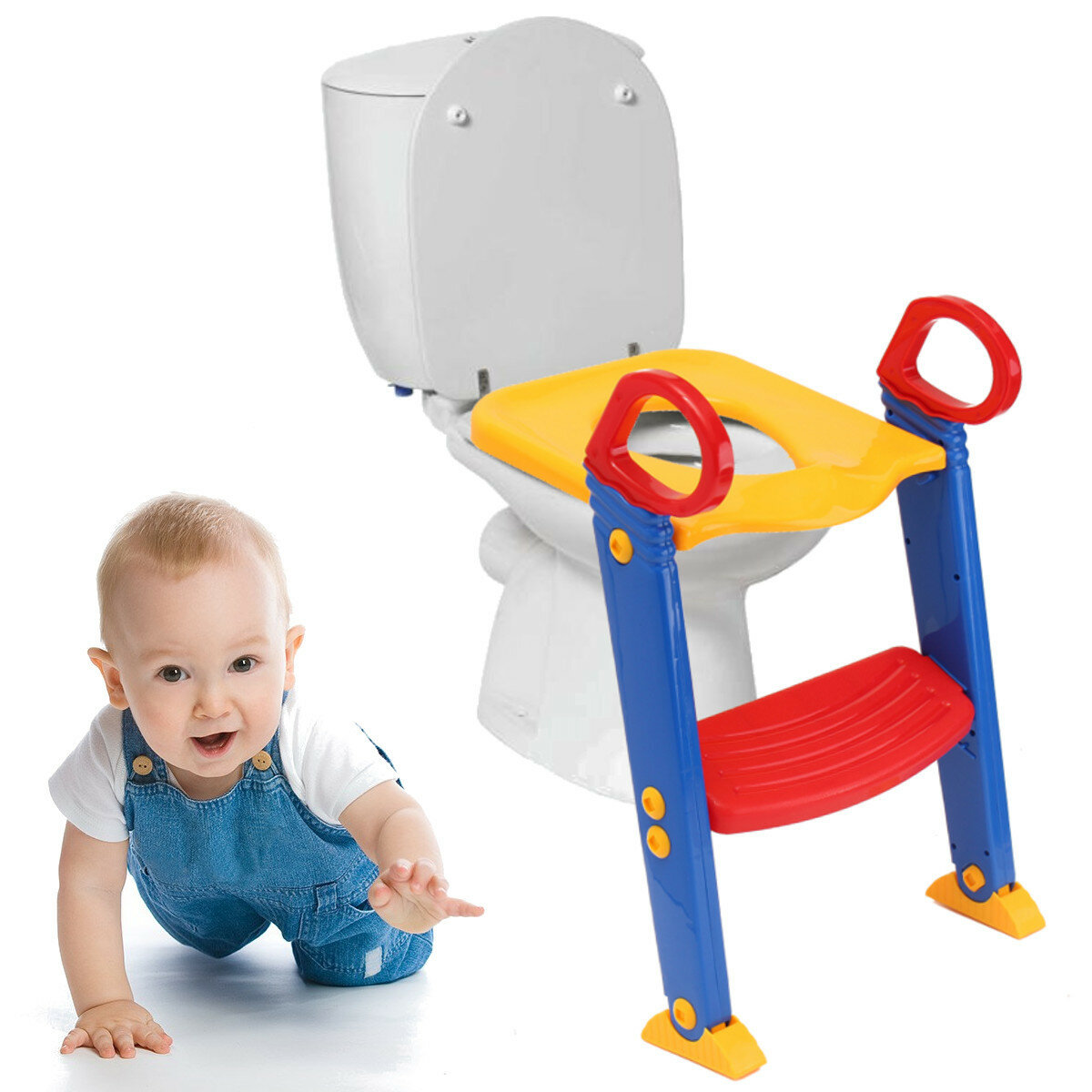 Schody do ubikacji dla dzieci Trening dla niemowląt Krok toaletowy Antypoślizgowe siedzenie na nocniku Maksymalne obciążenie 50KG