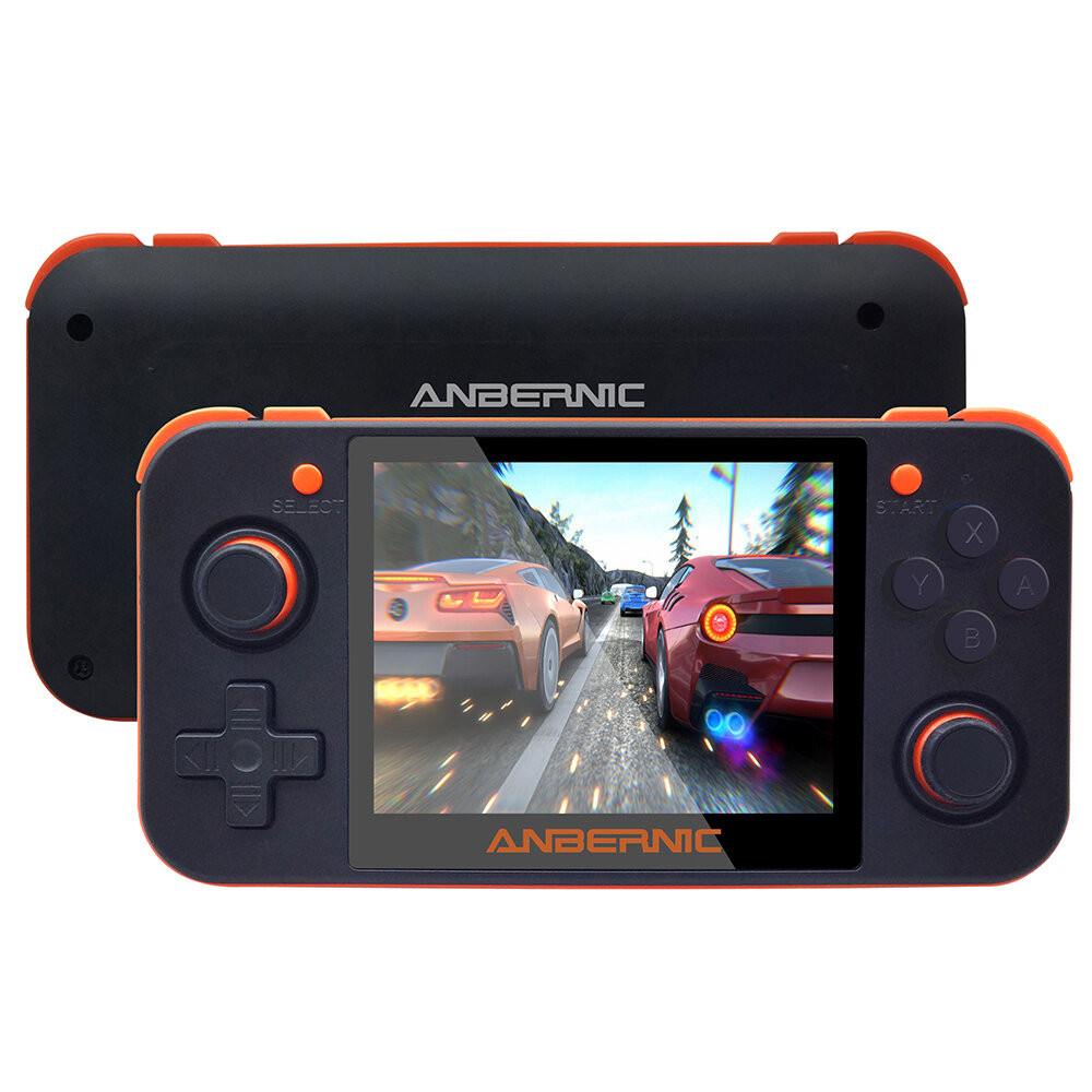 

ANBERNIC RG350 Orange Black 16GB 2500+ Games Hanldheld Video Game Console Retro Player for PS1 GBA FC MD 3.5 inch IPS Sc