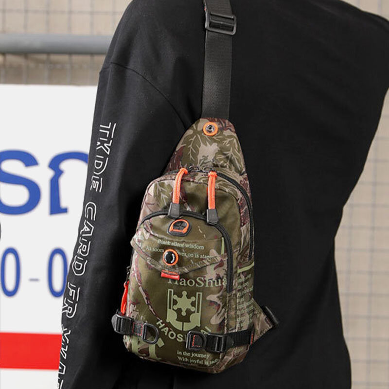 Men Waterproof Fashion Multifunctional Outdoor Chest Bag Crossbody Bag