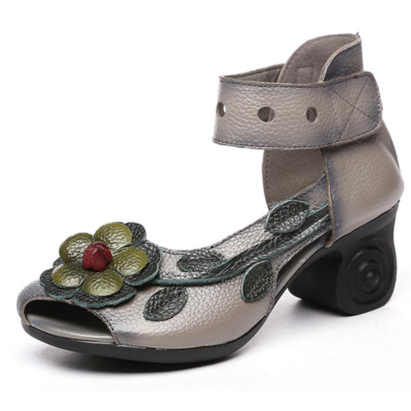 48% OFF on SOCOFY Women Sandals Retro Handmade Shoes