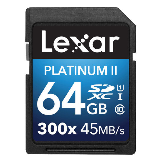 

Lexar 64/128GB Platinum II UHS-I 300x SDXC Class 10 High Speed SD Memory Card for DSLR Camera