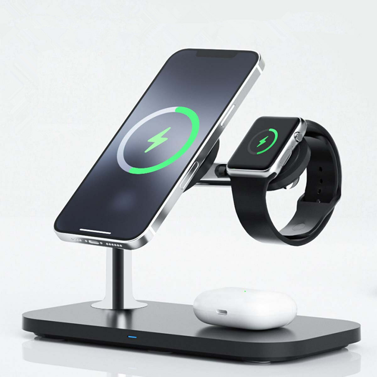 Bakeey 4 in 1 Magnetic Fast Wireless Charger Stand Holder with Lamp for iPhone 13 12 Pro Max