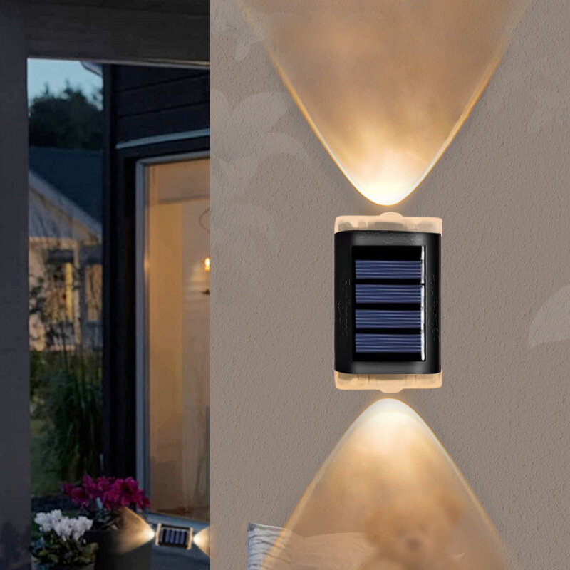 Imagen de Lámpara solar Lámpara de pared Luz hacia arriba y hacia abajo Lámpara de lavado de pared al aire libre Iluminación de ba