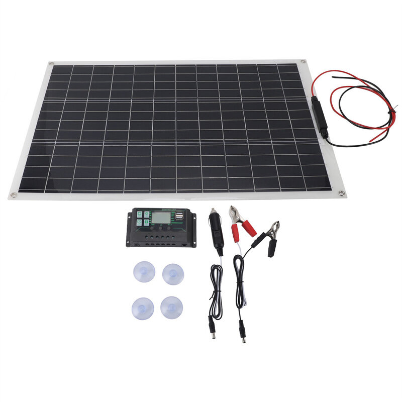 60W Monocrystalline Solar Panel High-Power Rigid Panel with 10A Controller Used for Photovoltaic Power Generation In Out