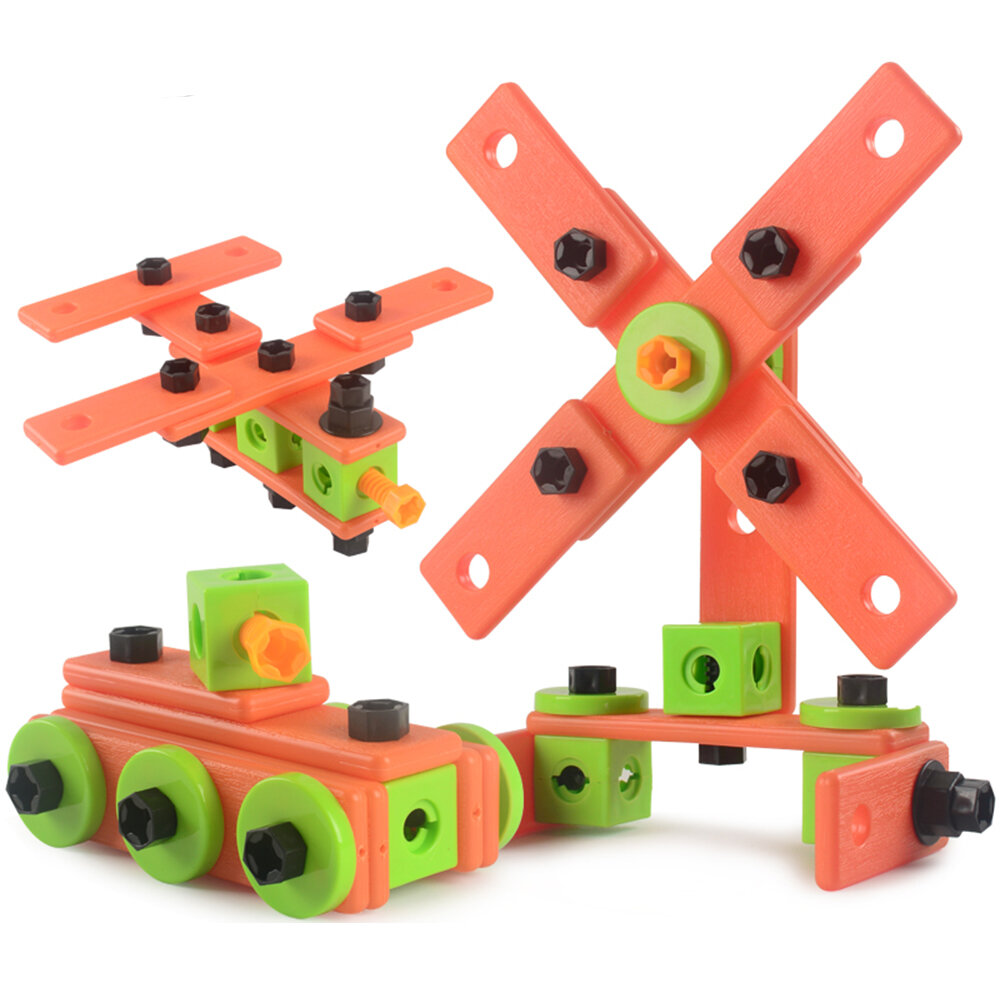 

72pcs DIY Assembled 3D Three-dimensional Nut Combination Toy Set for Children Toys