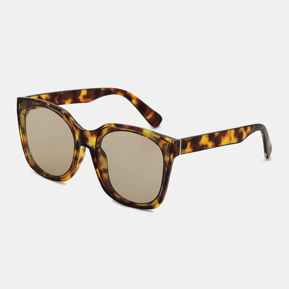 

Unisex Tortoiseshell Oval Full Frame Casual UV Protection Polarized Sunglasses