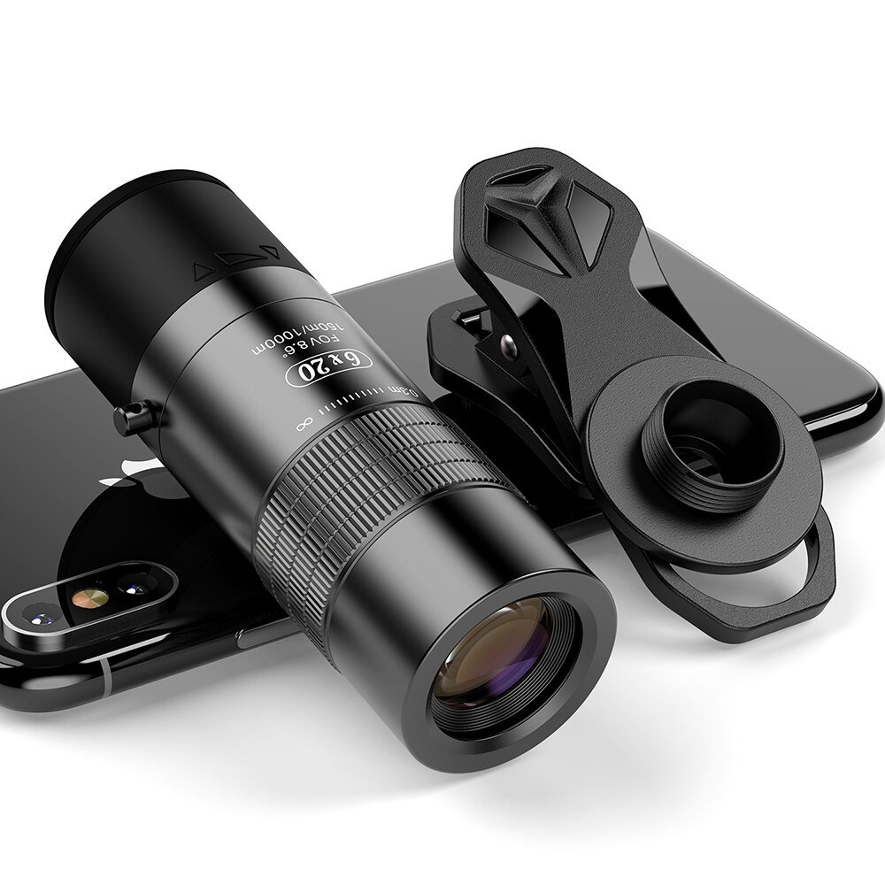 APEXEL 6X 0.3m Closest Focus Telescope Optics Lens Monocular HD BAK4 Prism Telephoto for Smartphone Mobile Phone Hunting