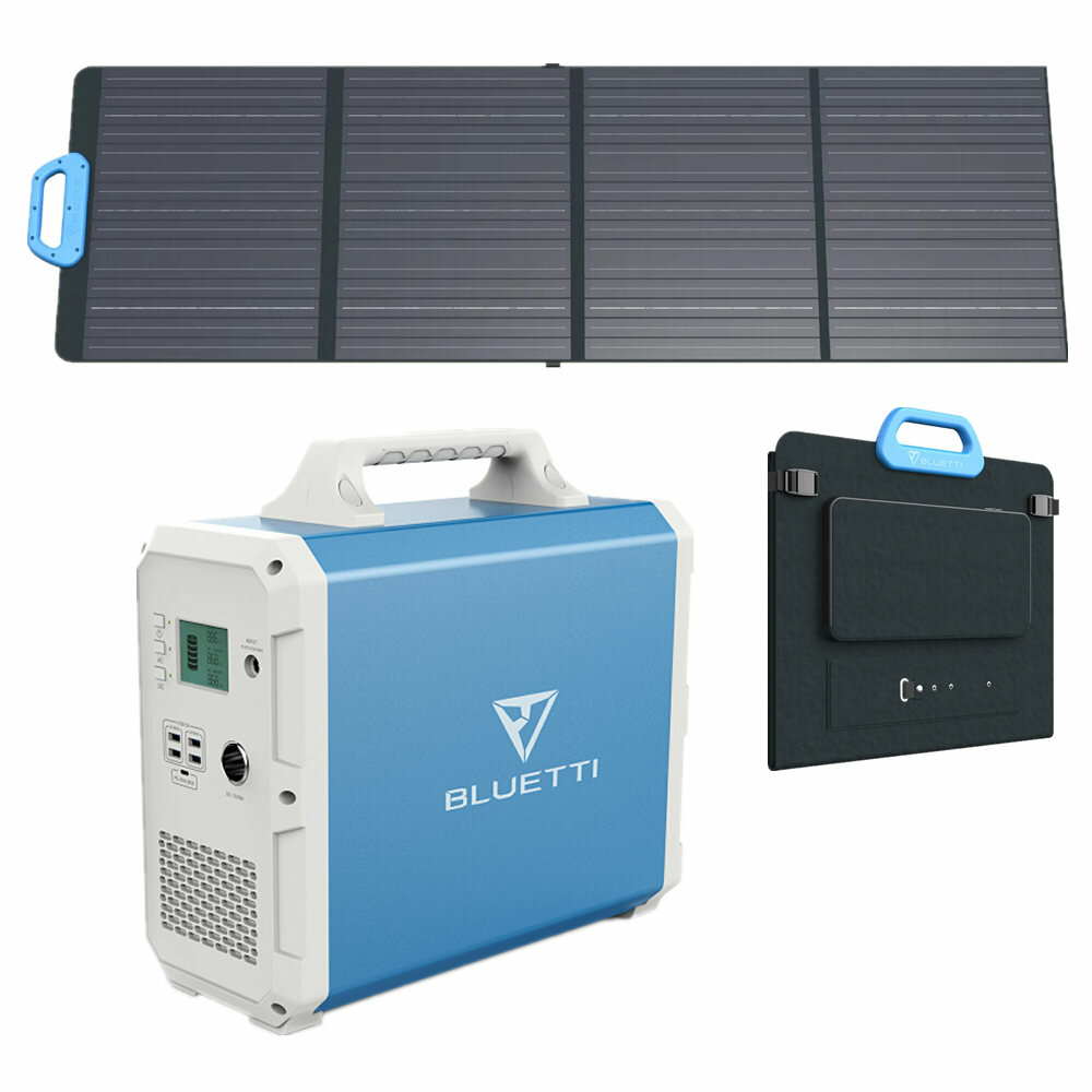 [EU DIRECT] Ensemble de panneaux solaires BLUETTI 120W avec centrale électrique 1000W 1500Wh pour alimentation d'urgence en camping en plein air