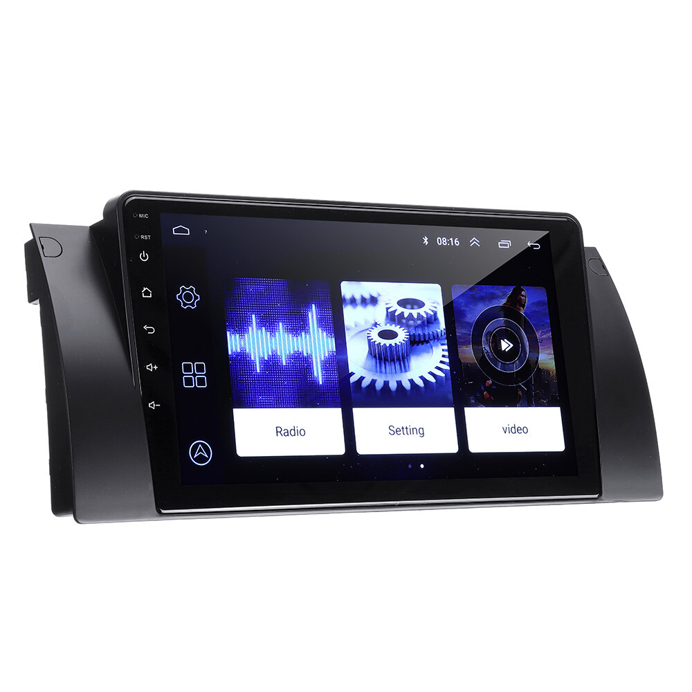 9 Inch Android 8.1 Car Stereo Radio Multimedia Player Quad Core 1+16GB Wifi GPS Microphone For BMW E39 X5 2004-2006