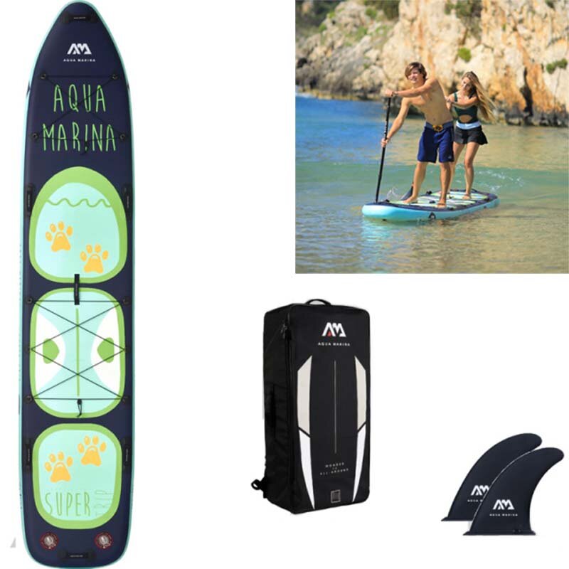 AQUA MARINA 14'' BT-20ST02 3Persons Inflatable Stand Up Paddle Board Surf Board For Family Outdoor Entertainment