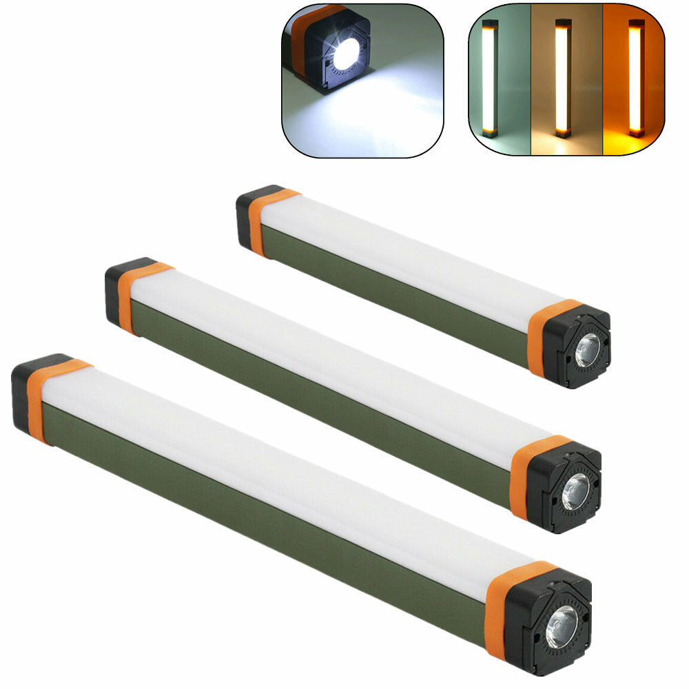 LED Magnético cámping Senderismo Luz Recargable USB Carpa Lámpara Linterna portátil