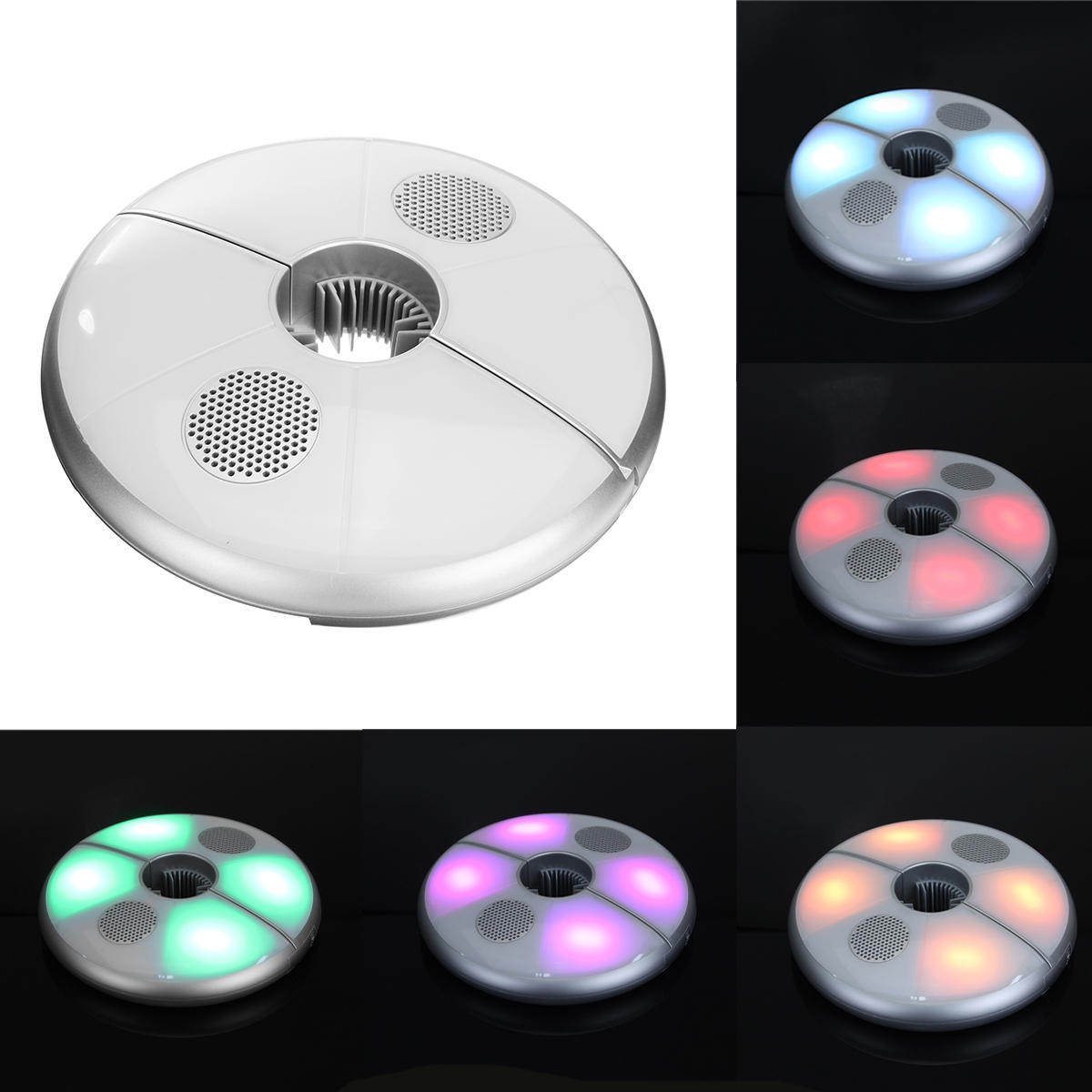 4 az 1-ben intelligens USB 64 LED esernyő napernyő fény RGB színes lámpa bluetooth hangszóró 240LM DC 5V