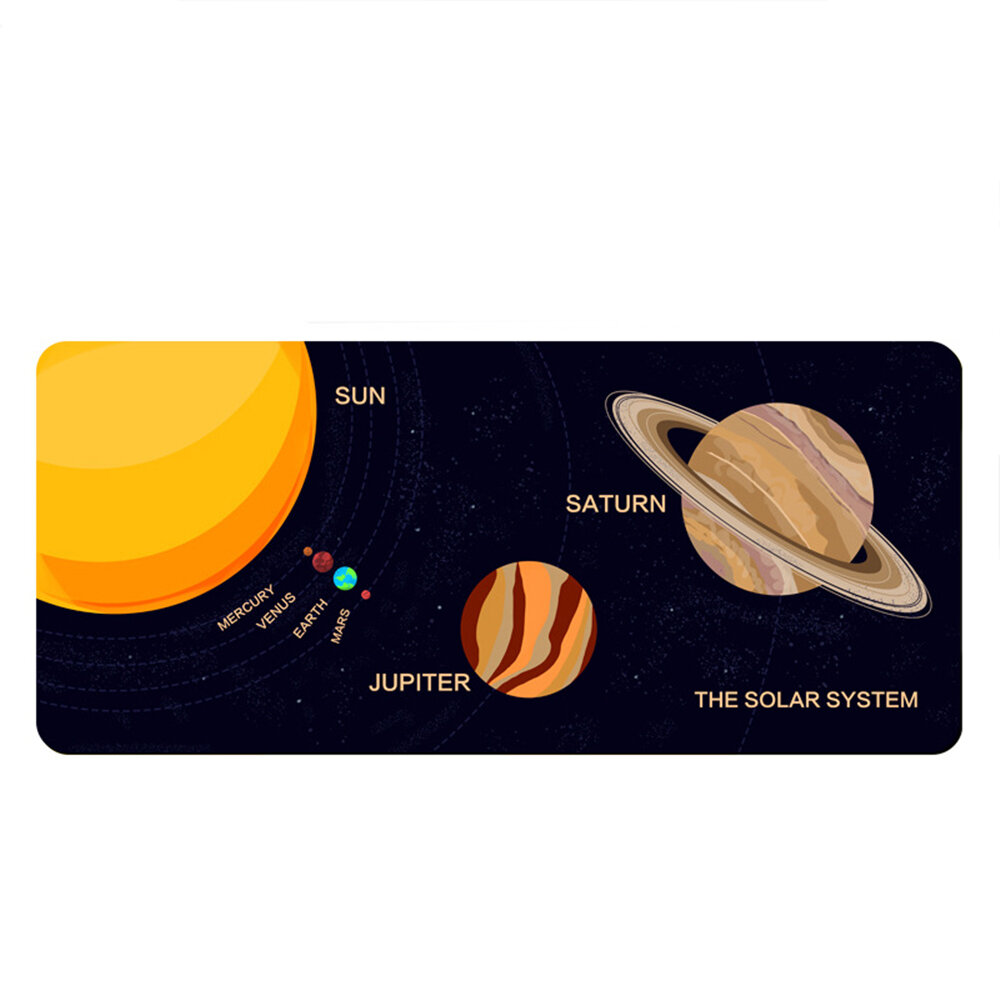 Solar System Game Mouse Pad Large Size Waterproof Desktop Game Thickened Locked Edge Anti-slip Rubber Mouse Mat For Home