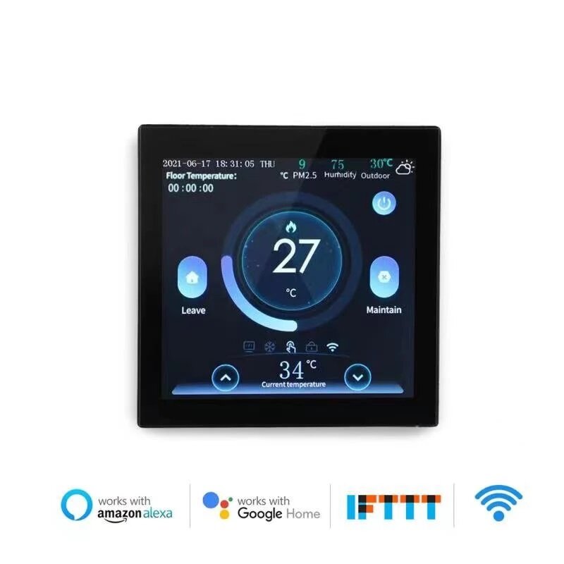 ME160H Tuya Smart WIFI LCD Color Screen Thermostat Remote Electric/Water Floor Heating Thermostat Wa