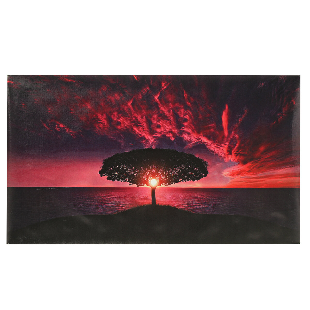 

1 Pc Canvas Print Painting Sunset Sea Tree Wall Decorative Art Pictures Frameless Wall Hanging Home Office Decoration